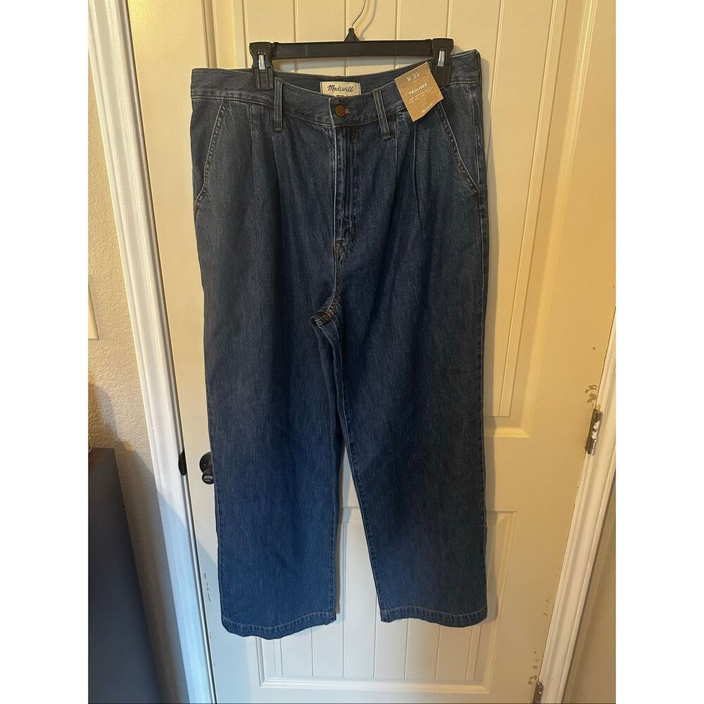 NWT Madewell High Waisted Wide Leg Full Length Trouser Jeans Sz 31 NL203